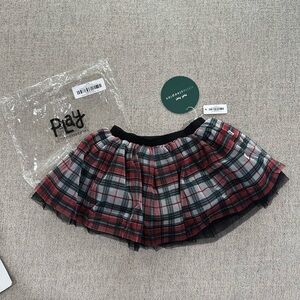 NWT Little Sleepies Limited Edition Holly Plaid Tutu Skirt